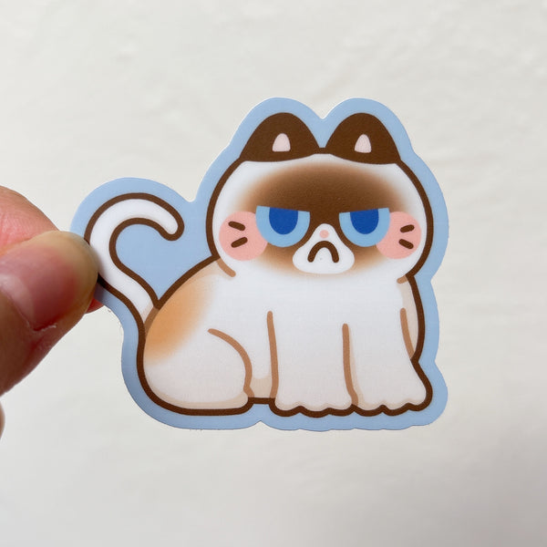 Cute Cat Meme Heavy Duty Waterproof Vinyl Diecut Stickers