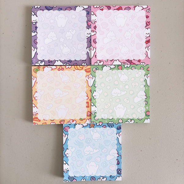 Flying Bunnies Square Memo Pads