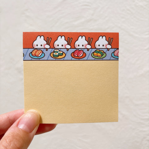 Conveyor Belt Sushi Bunnies Post It Sticky Notes