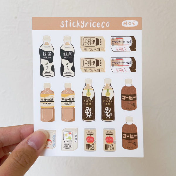 Japanese Drink Sticker Sheets