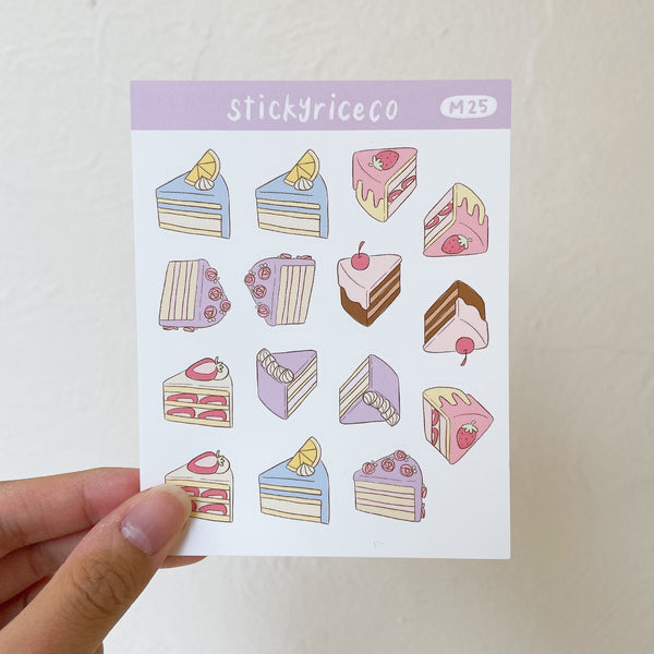 Cake Slices Sticker Sheet