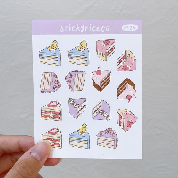 Cake Slices Sticker Sheet