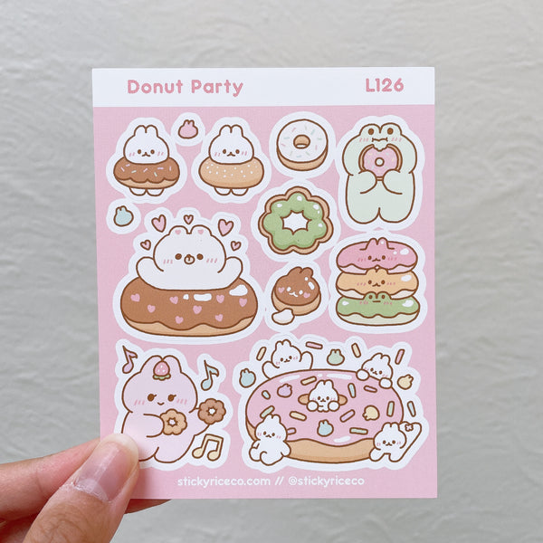 Donut Party Sticker Sheet