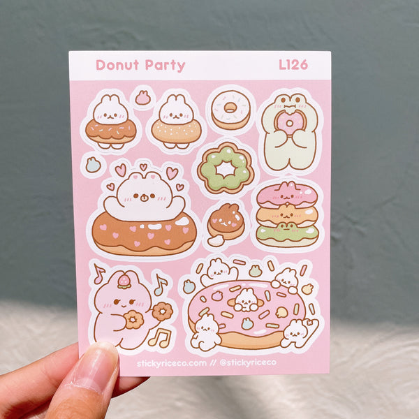 Donut Party Sticker Sheet