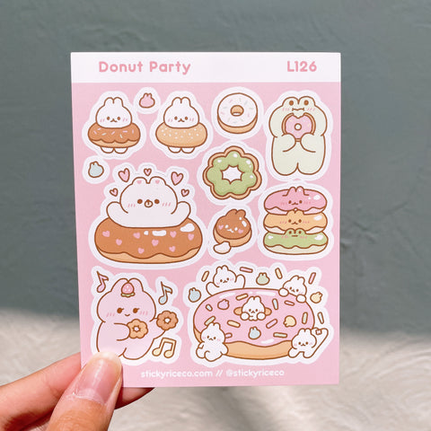 Donut Party Sticker Sheet