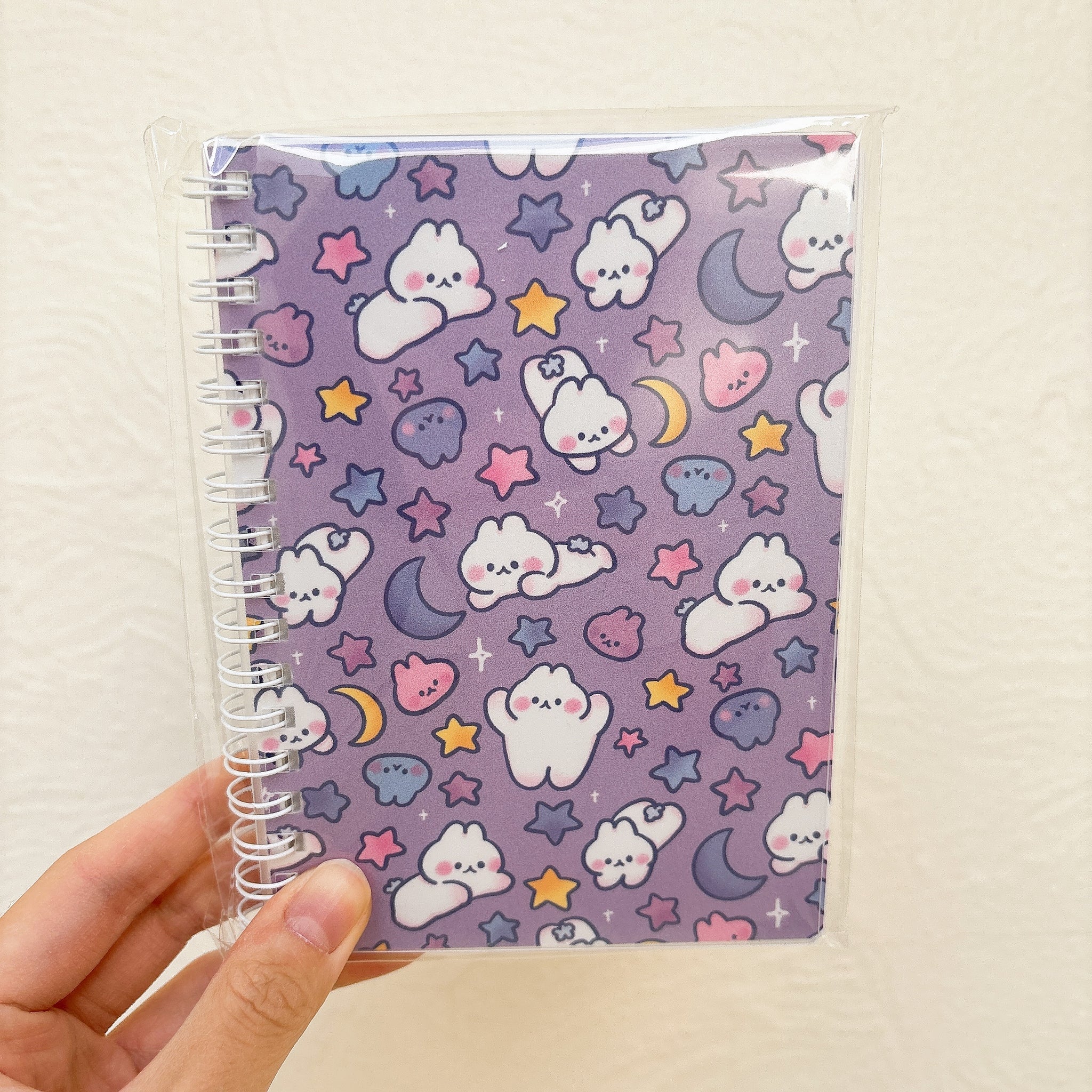A6 SMALL SIZE Bunny Patterned Reusable Sticker Books