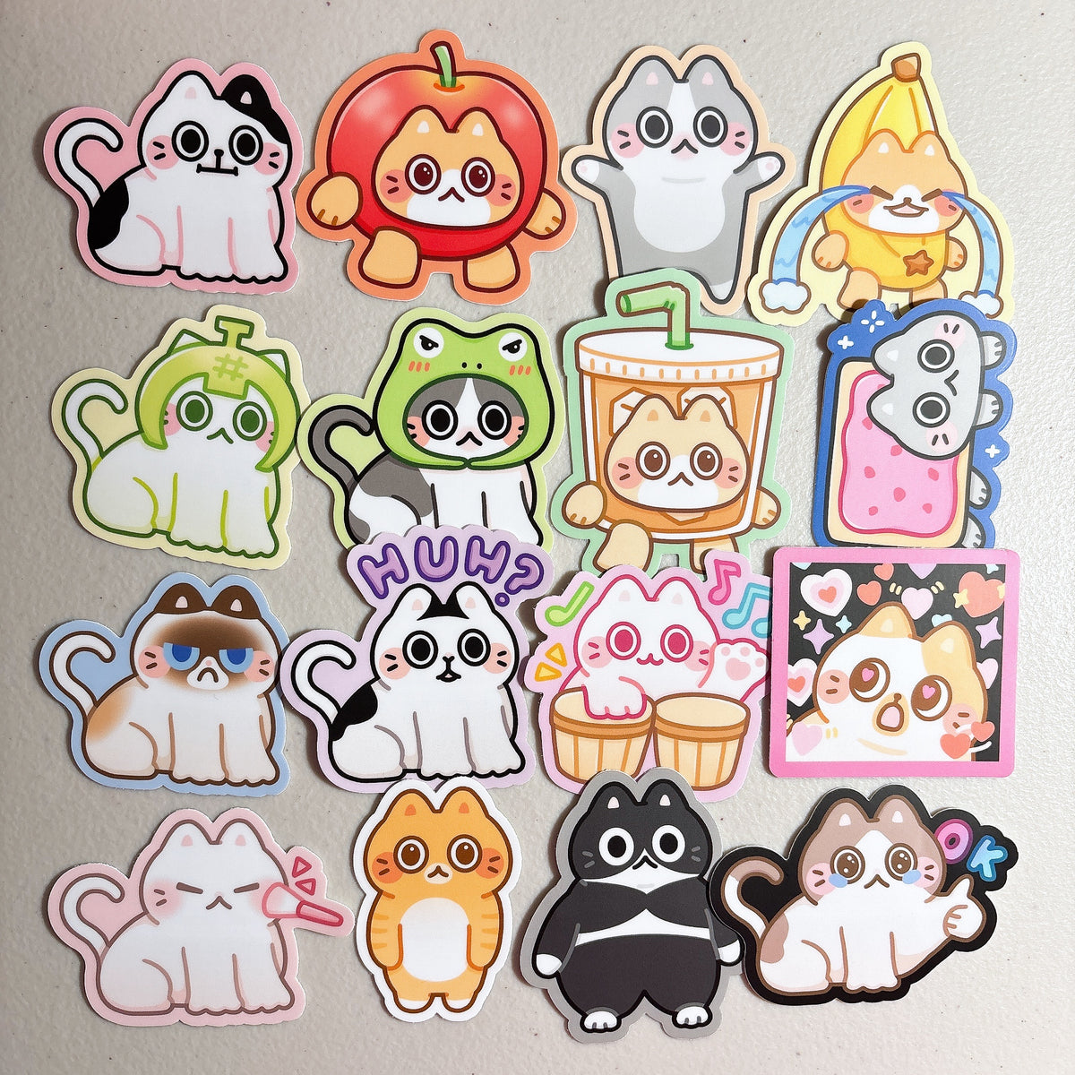Cute Cat Meme Heavy Duty Waterproof Vinyl Diecut Stickers ...