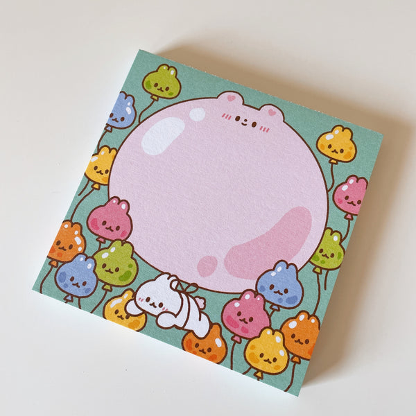 Balloon Bunnies Square Memo Pad