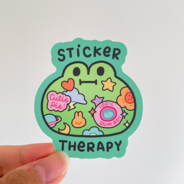 Sticker Therapy Matcha the Frog Heavy Duty Waterproof Vinyl Diecut Sticker