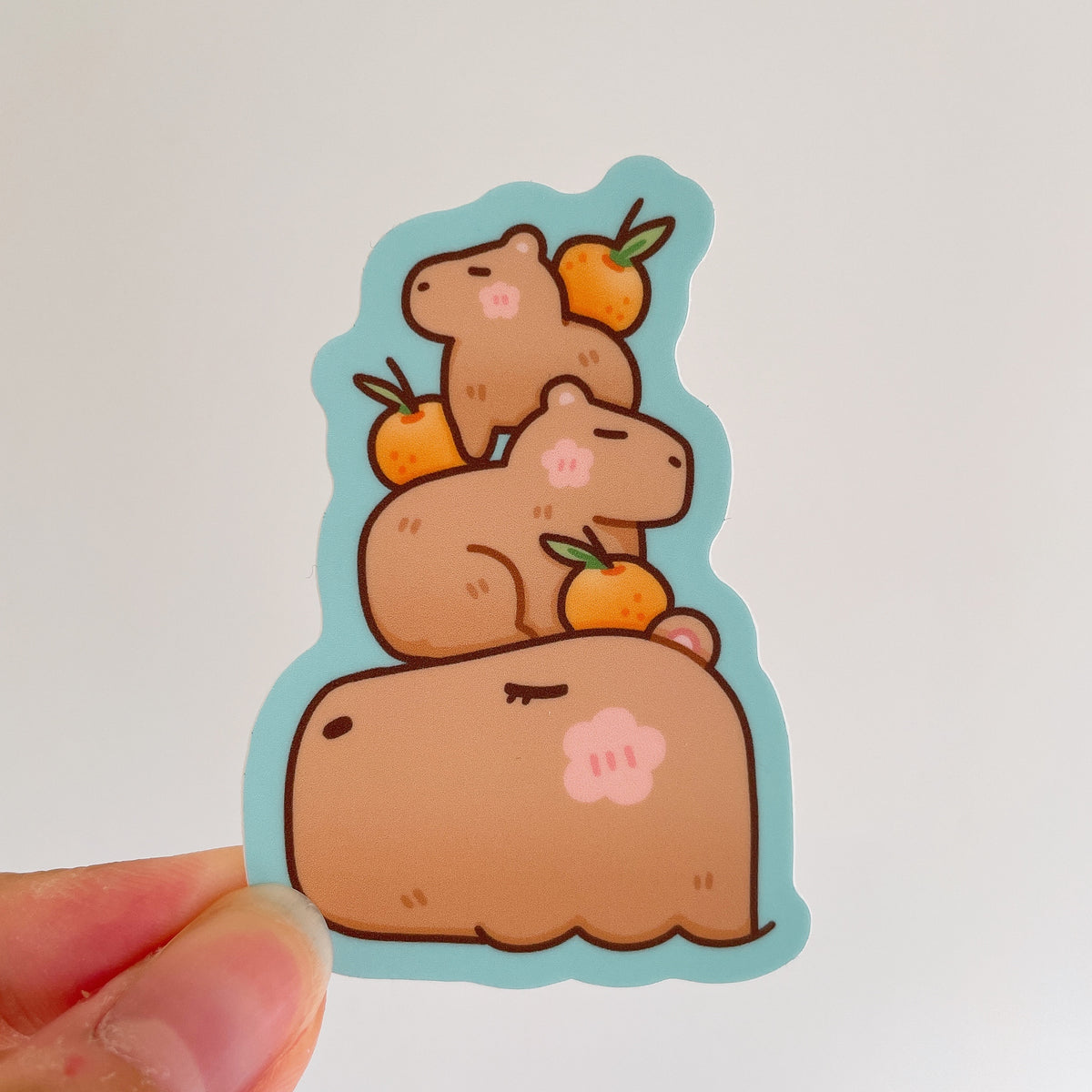 Capybara Stack Heavy Duty Waterproof Vinyl Diecut Sticker ...