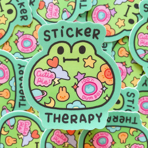 Sticker Therapy Matcha the Frog Heavy Duty Waterproof Vinyl Diecut Sticker