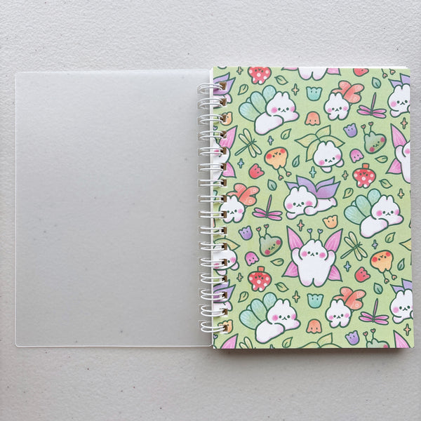 A6 SMALL SIZE Cottagecore Fairy Bunny Patterned Reusable Sticker Books