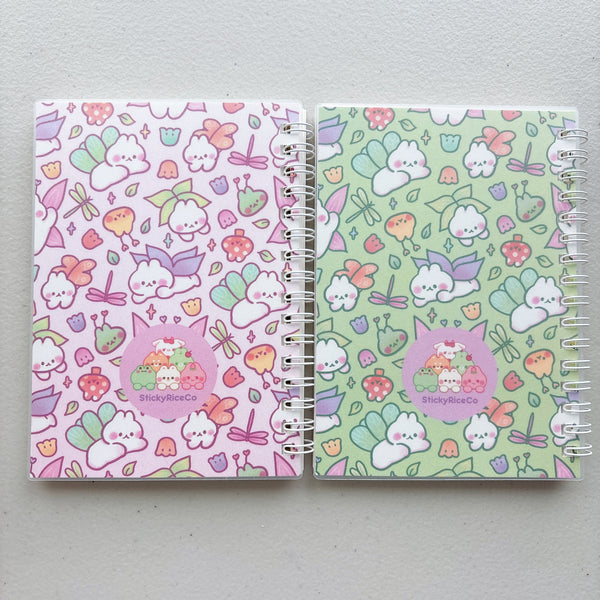 A6 SMALL SIZE Cottagecore Fairy Bunny Patterned Reusable Sticker Books