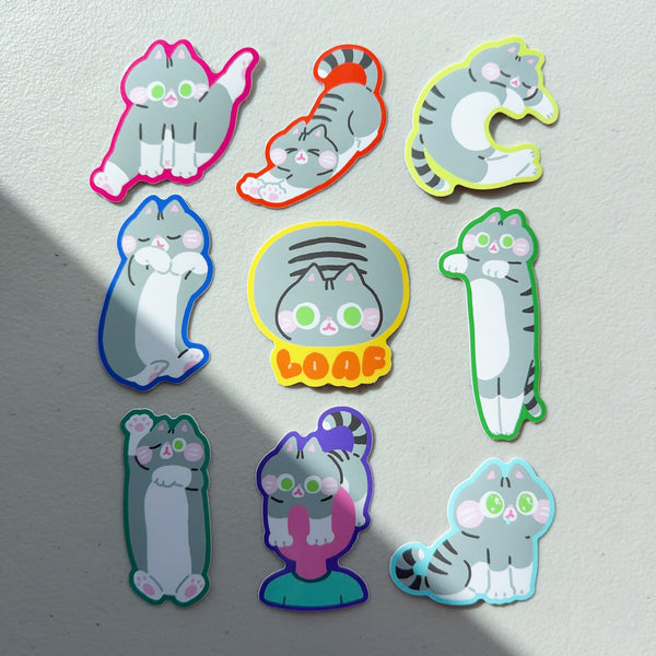 Marbles the Cat Heavy Duty Waterproof Vinyl Diecut Stickers