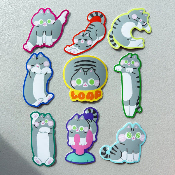 Marbles the Cat Heavy Duty Waterproof Vinyl Diecut Stickers