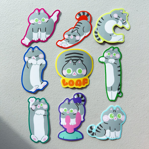 Marbles the Cat Heavy Duty Waterproof Vinyl Diecut Stickers