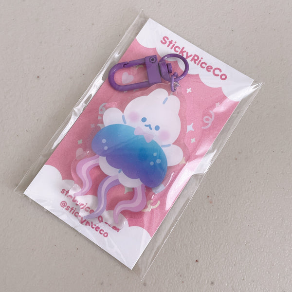 Cute Bunny Glitter Keychains