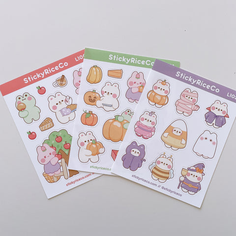 Fall and Halloween Sticker Sheets
