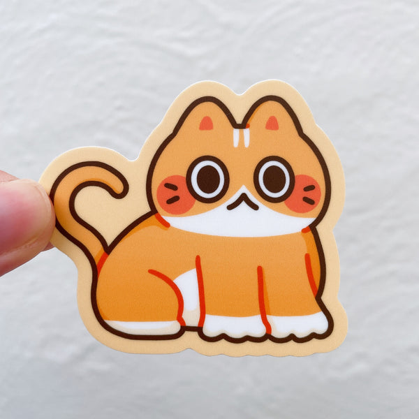 Cute Cat Heavy Duty Waterproof Vinyl Diecut Stickers - Set 4