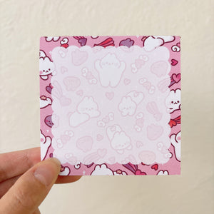 Flying Bunnies Square Memo Pads