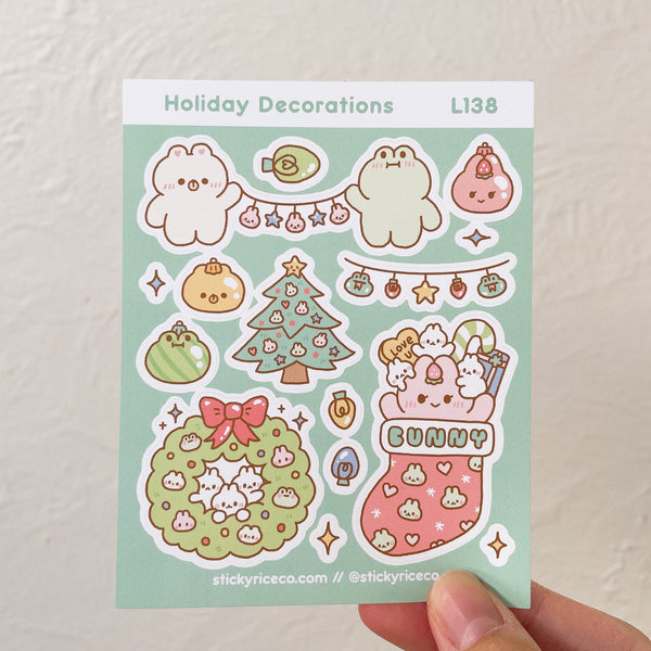 Christmas Winter Holiday Sticker Sheets