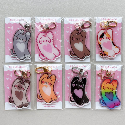 Random Cat Acrylic Keychain - Individual Designs Now Available!!
