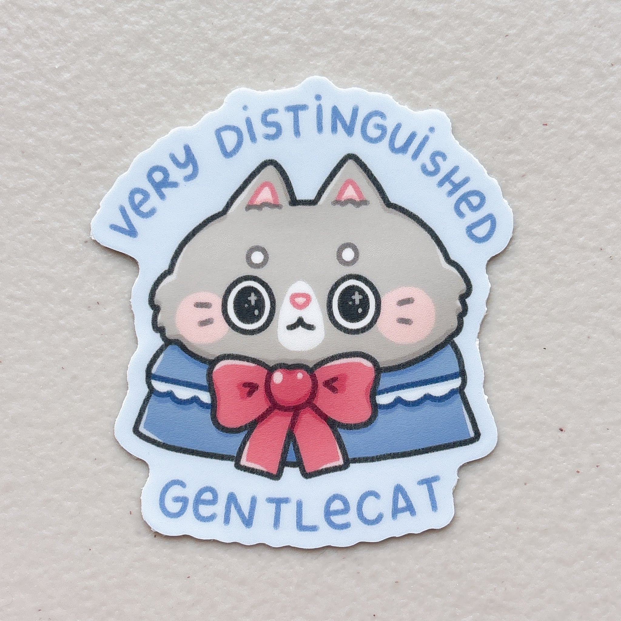 Very Distinguished Gentlecat Heavy Duty Waterproof Vinyl Diecut Sticker