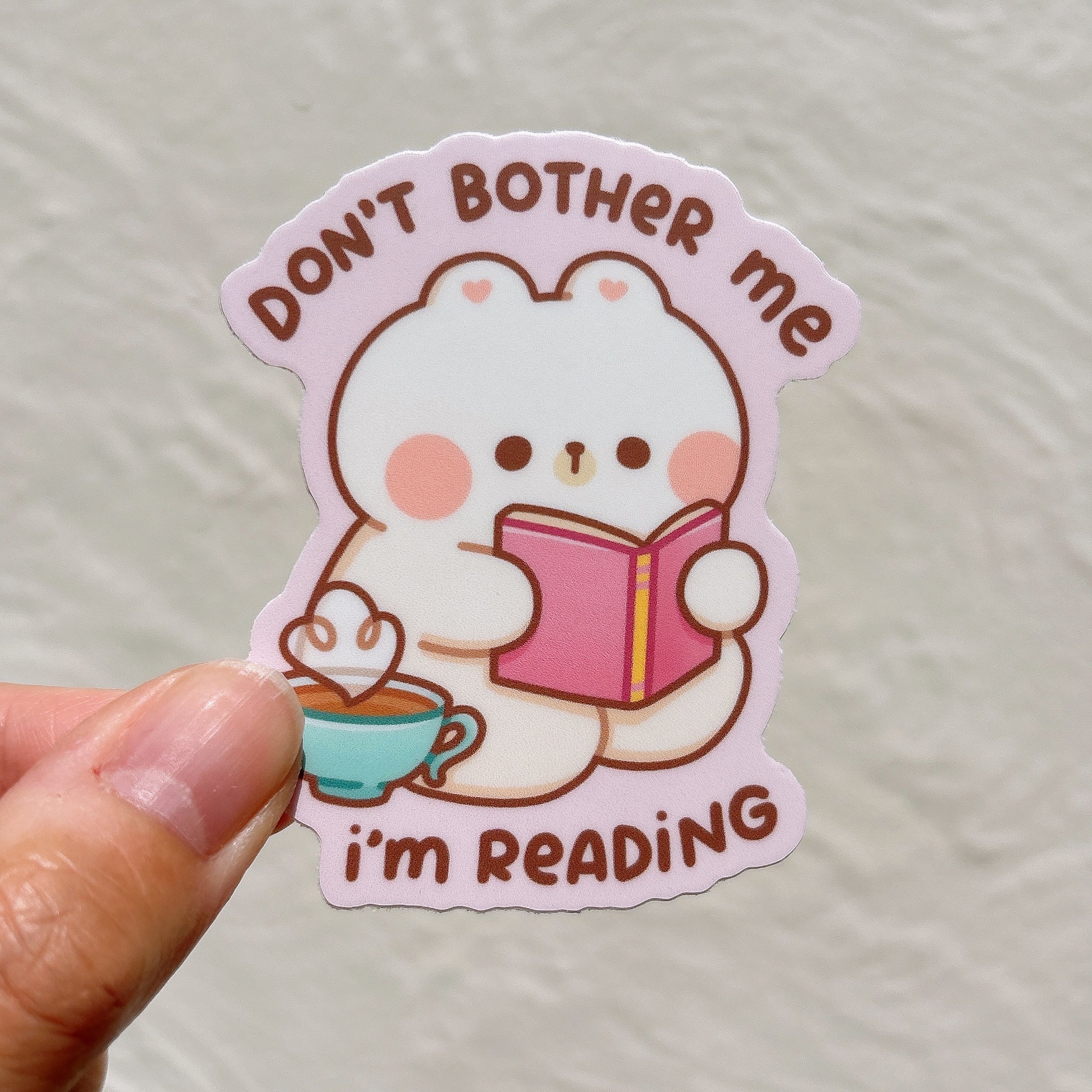 Cozy Bookish Heavy Duty Waterproof Vinyl Diecut Stickers