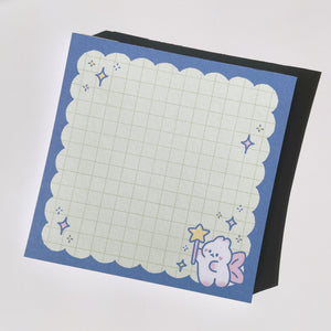 Fairy Bunny Gridded Square Memo Pad