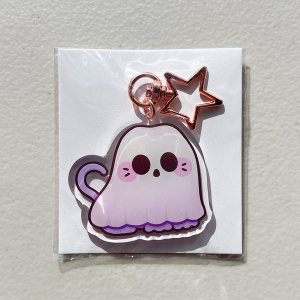Halloween Cat Glitter Acrylic Keychains