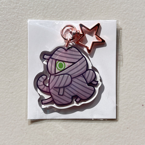 Halloween Cat Glitter Acrylic Keychains