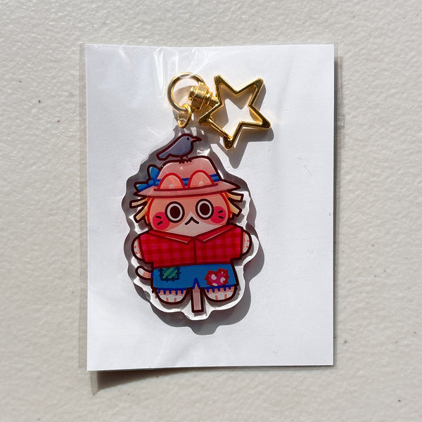 Halloween Cat Glitter Acrylic Keychains