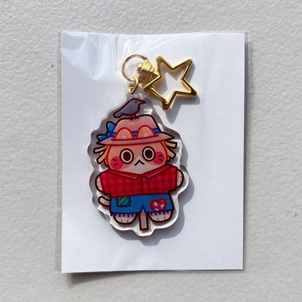 Halloween Cat Glitter Acrylic Keychains