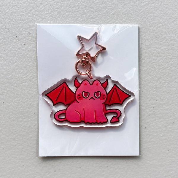 Halloween Cat Glitter Acrylic Keychains