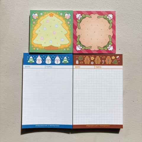 Christmas and Holiday 2024 Bunny Themed Memo Pads