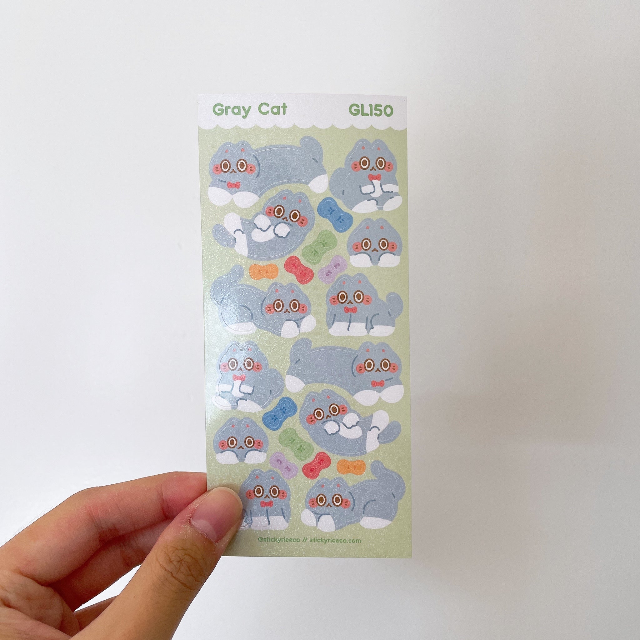Cute Cats Holographic Glitter Vinyl Deco Stickers