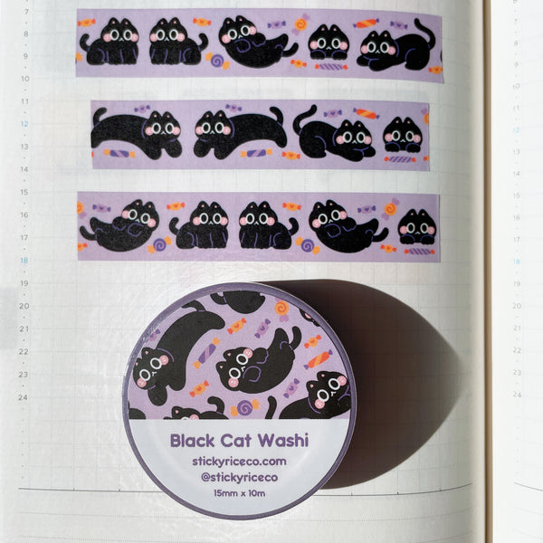Black Cat Washi Tape