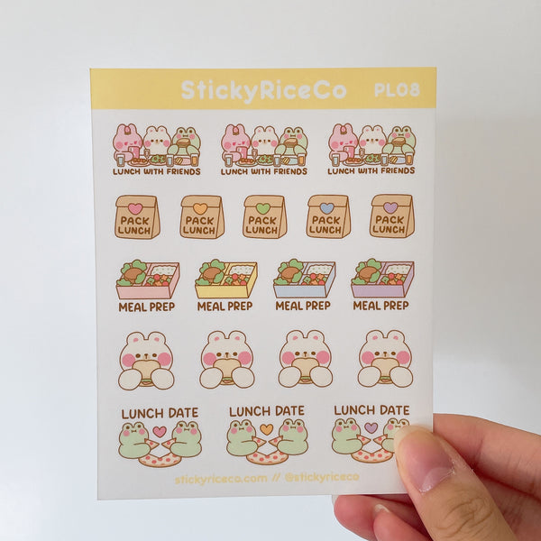 Lunch Meal Planner Luxe Matte Vinyl Stickers