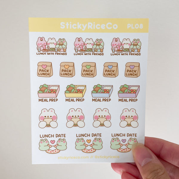 Lunch Meal Planner Luxe Matte Vinyl Stickers