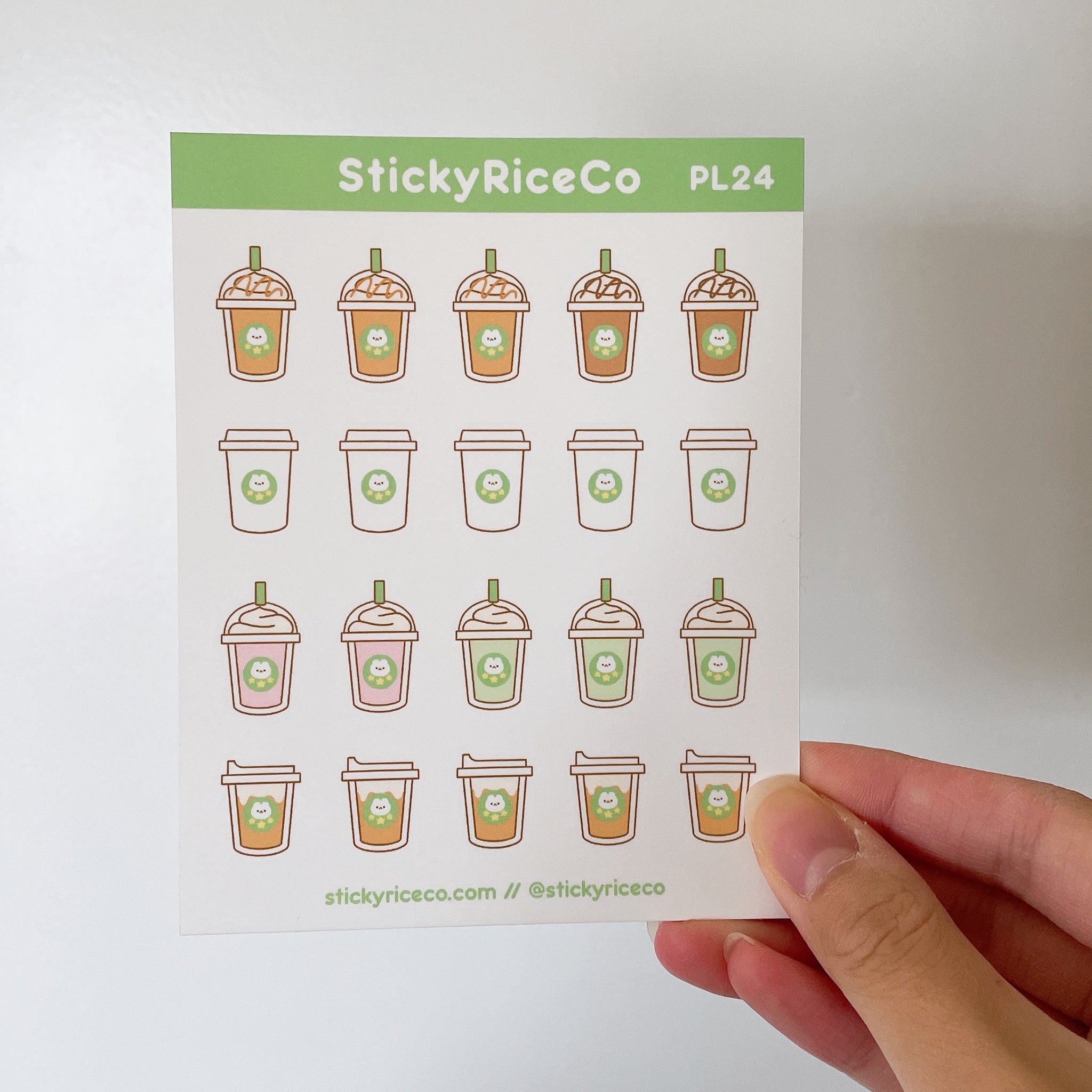 Coffee Drinks Planner Luxe Matte Vinyl Stickers – StickyRiceCompany