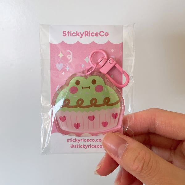 StickyRiceCo OCs Chocolate Bonbon Truffles Glitter Keychain