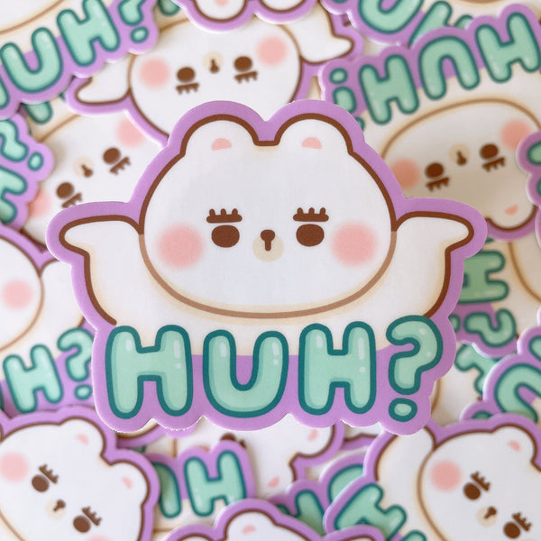 HUH? Rice the Bear Waterproof Vinyl Diecut Sticker