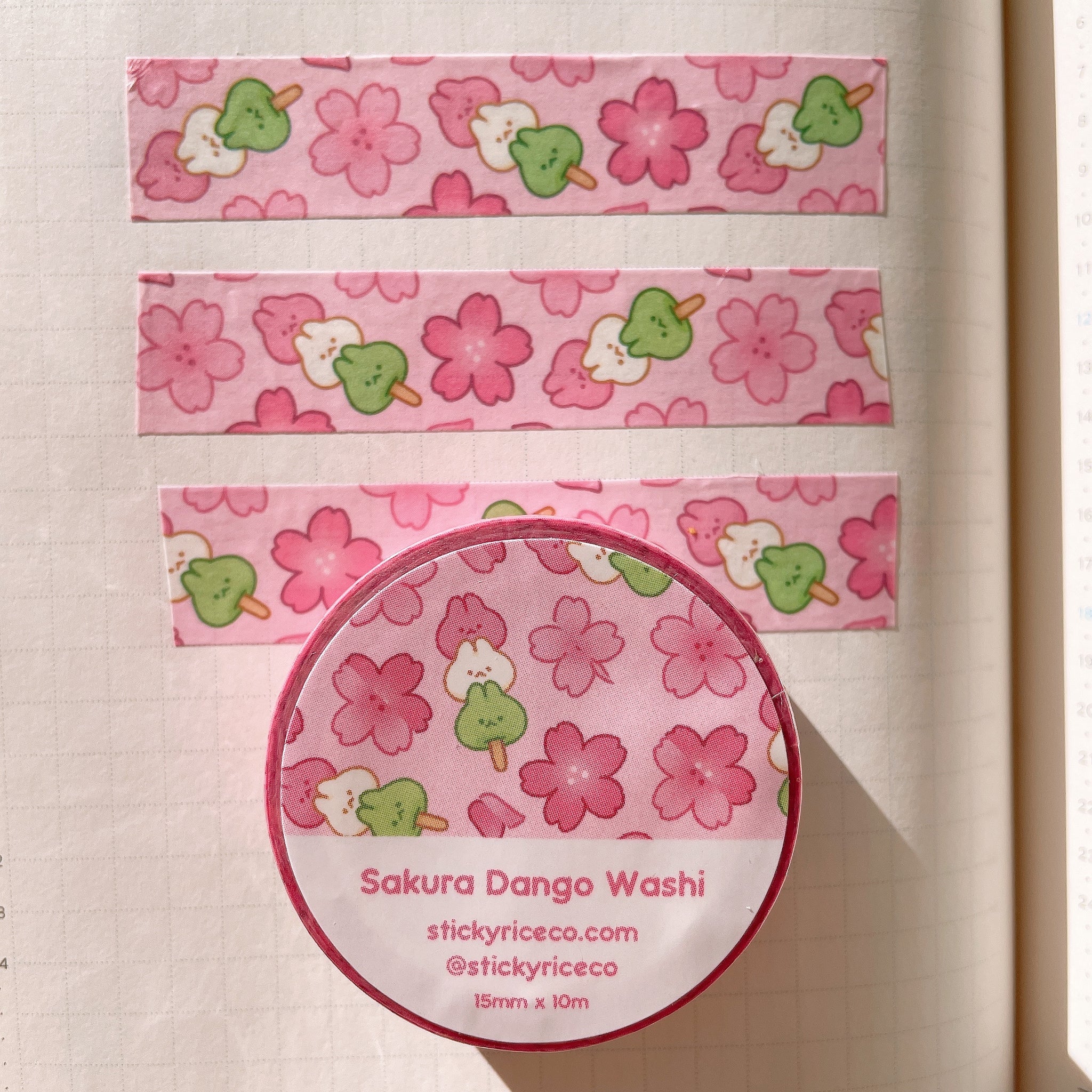 Sakura Cherry Blossom Dango Bunny Washi Tape