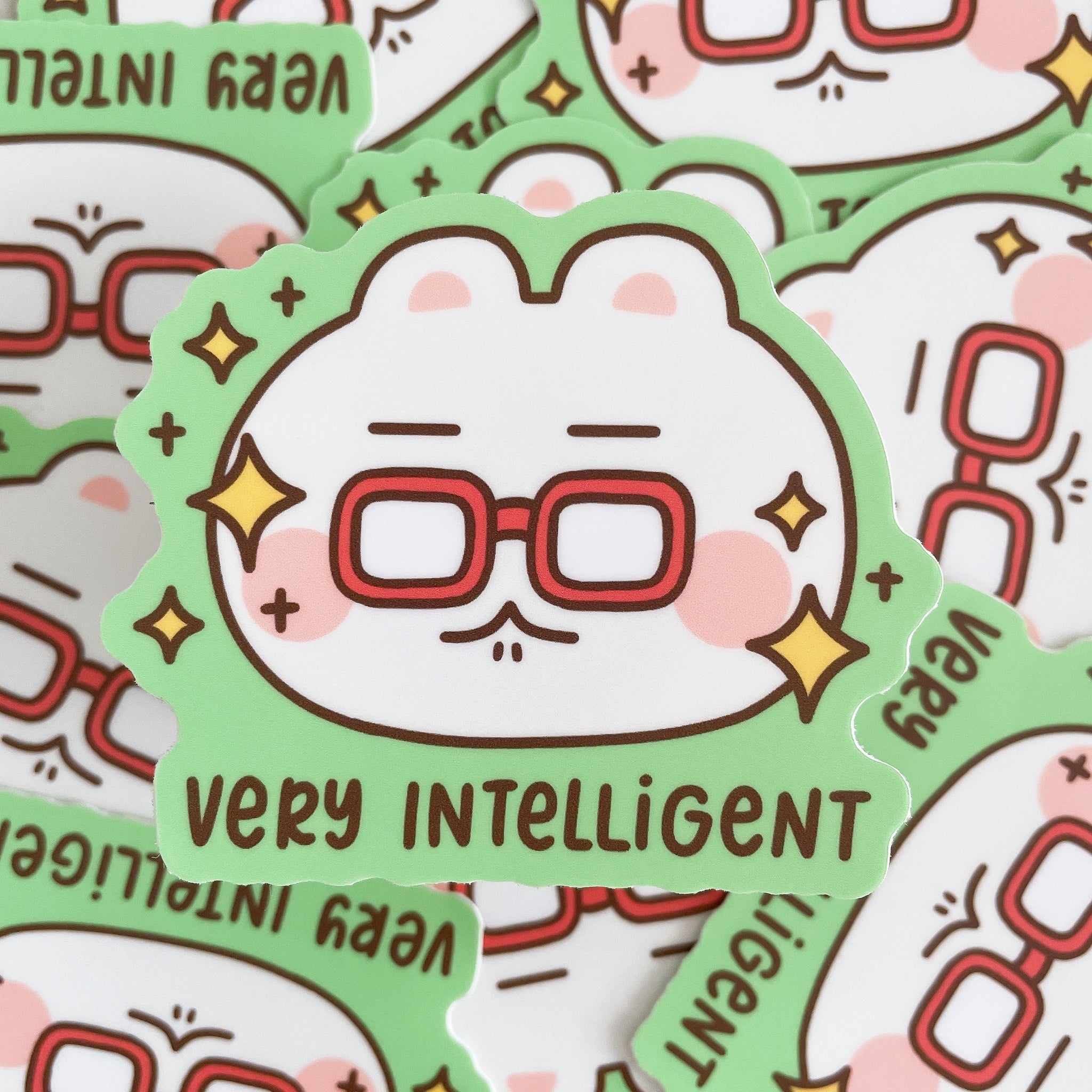 Very Intelligent Rice the Bear Heavy Duty Waterproof Vinyl Diecut Sticker