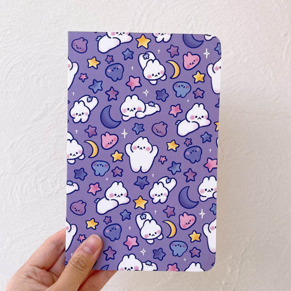 Cute Flying Bunnies Softcover Dotted Journal