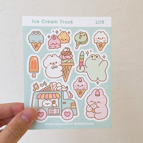Ice Cream Truck Sticker Sheet