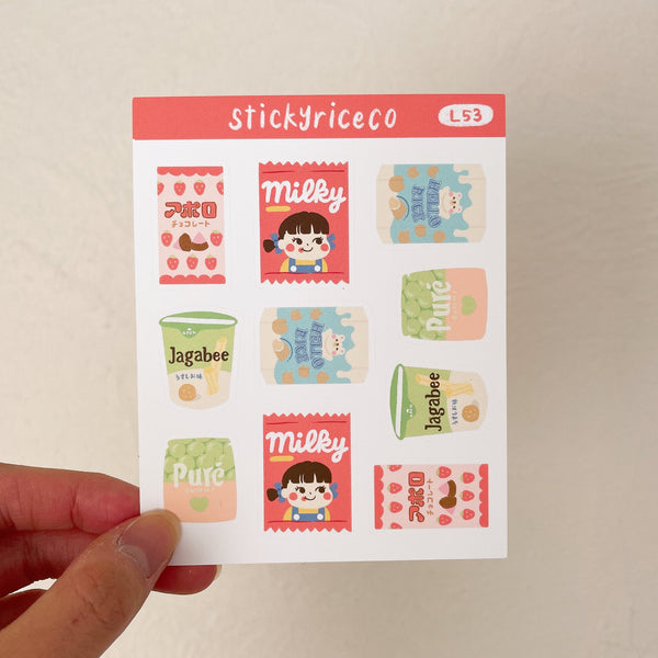 Japanese Snack Sticker Sheet