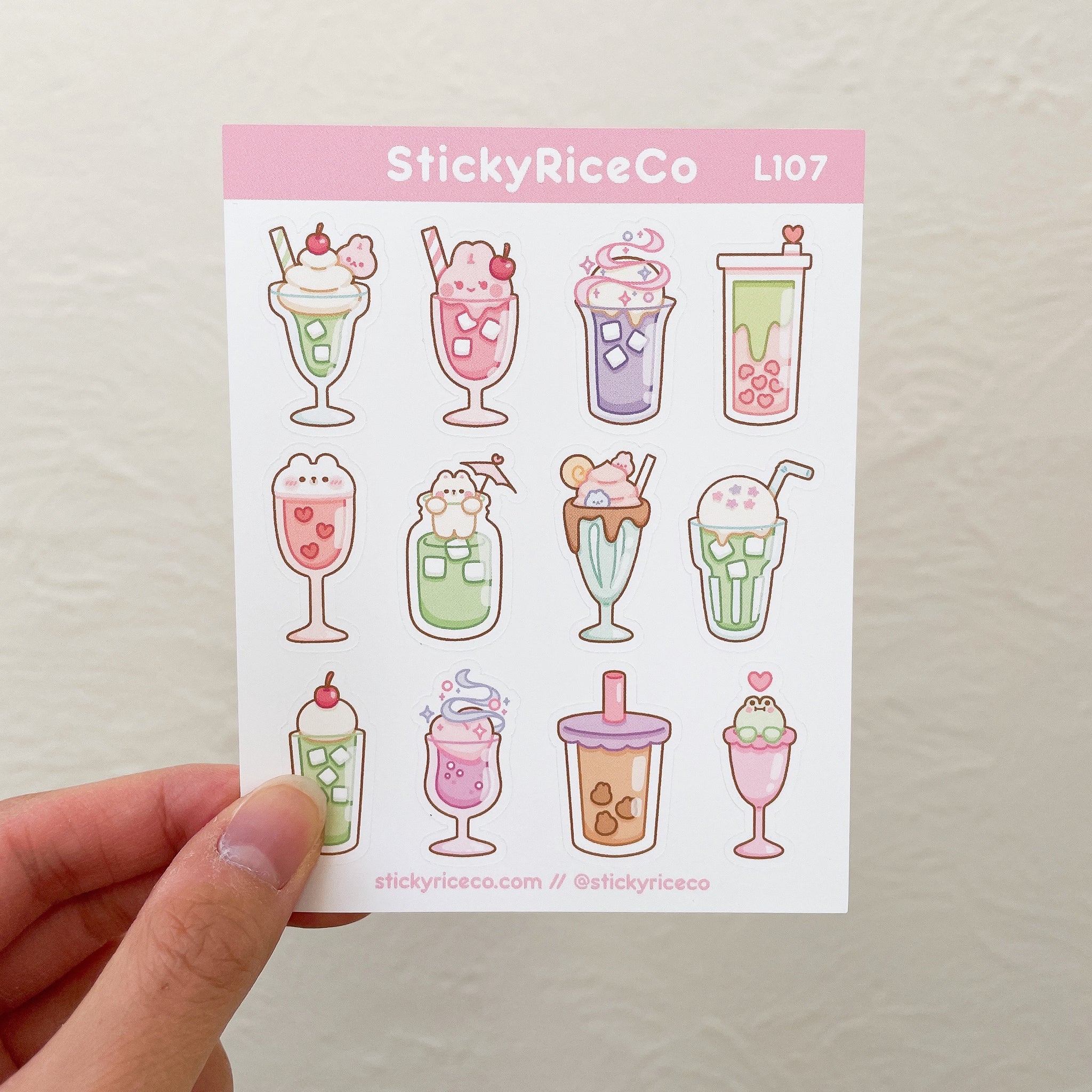 Cute and Dreamy Drinks Sticker Sheet