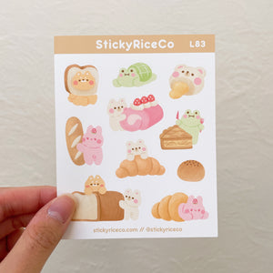 Bakery Bread StickyRiceCo OCs Sticker Sheet