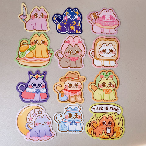 Cute Cat Heavy Duty Waterproof Vinyl Diecut Stickers - Vol 2